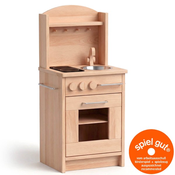 Kinderküche Kita Däumelinchen aus Buche Vollholz mit Spiel gut Siegel