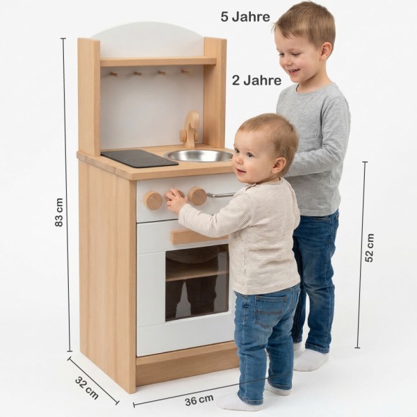 Kinder Küche Däumelinchen weiß Abmessungen