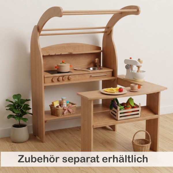 Holz Kinderküche mit Zubehör erweiterbar – mehr Spielmöglichkeiten und Vielfalt