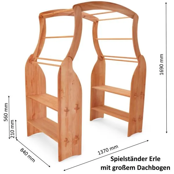 1011-Dachbogen-Spielstaender-Erle 1011-Dachbogen-Spielstaender-Erle