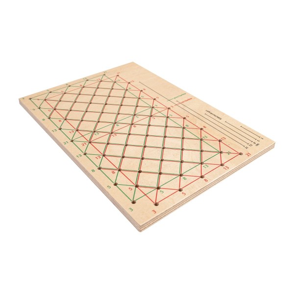 Stabularasa Strategiespiel Spielbrett aus Holz mit Linien und Bohrungen