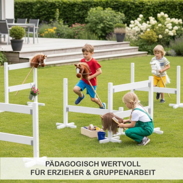 Steckenpferd Zaun im Kindergarten fördert Bewegung und Koordination