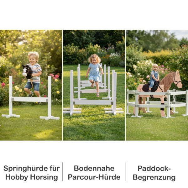 Steckenpferd Zaun als Hürde Parcours oder Weide flexibel nutzbar