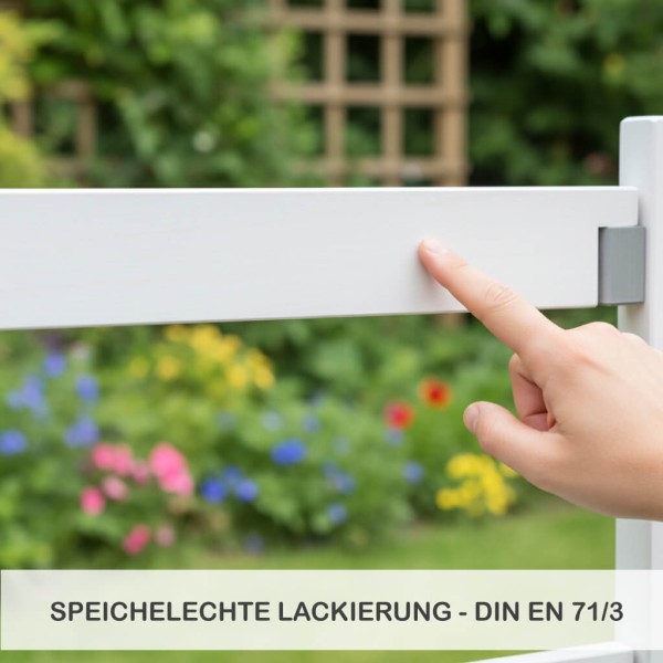 Steckenpferd Zaun aus Holz mit speichelechter Lackierung nach DIN EN 71/3 für sicheres Kinderspiel