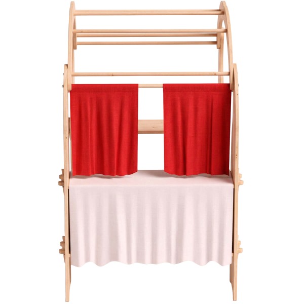 Kasperle Theater Tuch Set rot-weiß - Vorne