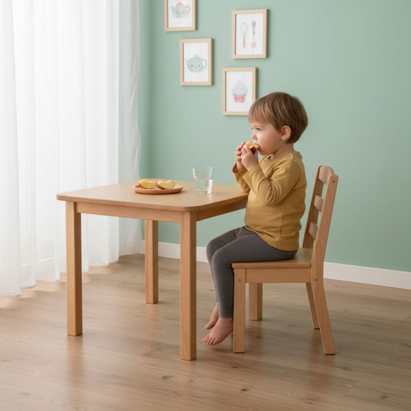 Stuhl aus Massivholz für Kinder zum Sitzen Stuhl aus Massivholz für Kinder zum Sitzen