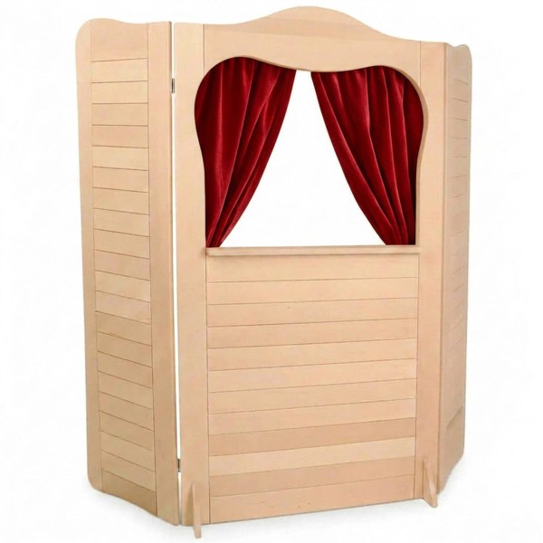 Handpuppentheater - Kasperle Vorhang rot optional bestellbar