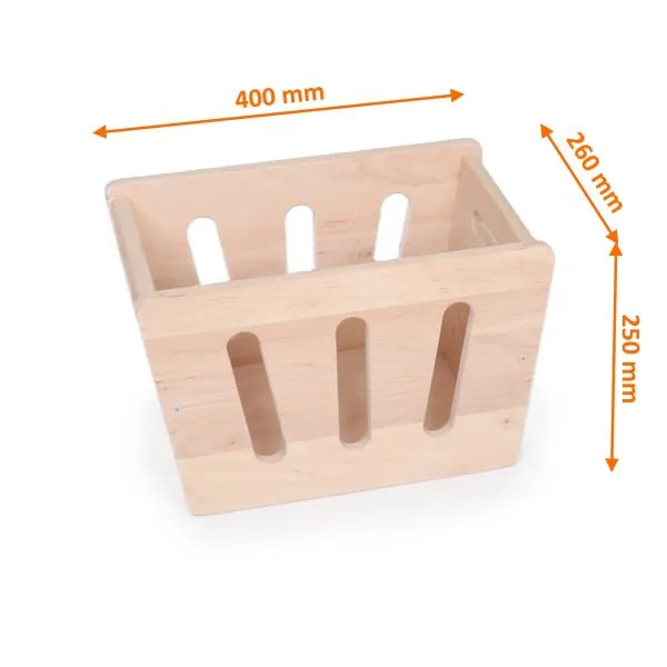 Wäschekorb aus Massivholz | Mini-Wäschekorb | Holzkiste | Ordnungsbox