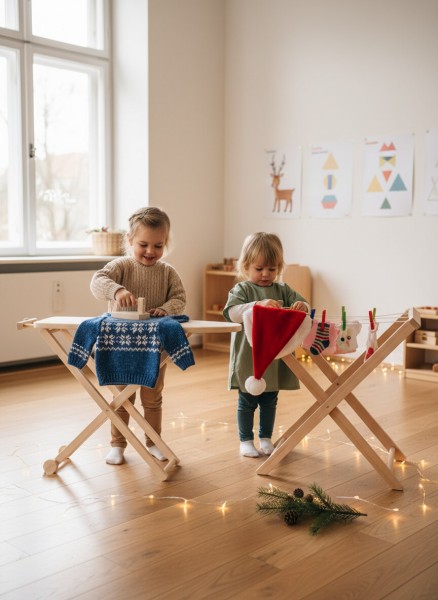Wäscheständer und Bügelbrett für Kinder - Weihnachtsgeschenk