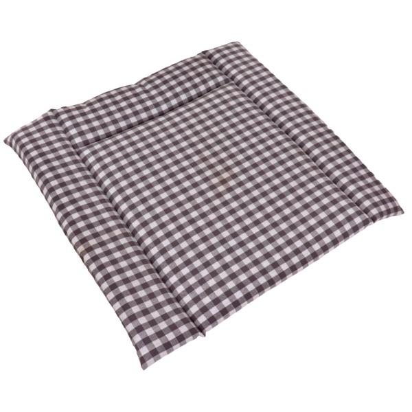 Puppen Wickelauflage mit Bezug grau-weiß kariert - Oben & Seiten klappbar Puppen Wickelauflage mit Bezug grau-weiß kariert - Oben & Seiten klappbar