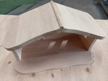 2. Wahl Weihnachtskrippe klein aus massivem Natur-Holz im modernen Design nach Montessori