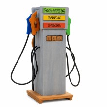 Kinder Tankstelle aus Holz für draußen – hochwertige Spielzapfsäule für Garten und Kindergarten