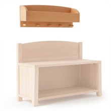 Kleine Garderobe für Kinder aus Erlenholz