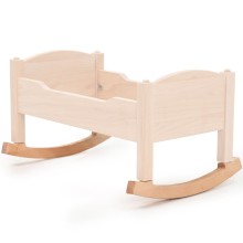 Weiße Wiegenkufen für Puppenbett als Zubehör zum Umbau zur Puppenwiege.