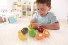 Kinder-Spielzeug Obst – Obst-Schneide – Gesundes Frühstück oder leckeres Mittagessen – Spielzeug-Obst – Obst für das Kochen in der Kinder-Spielküche - nützliches Spielküchenzubehör