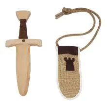 Holz-Dolch-mit-Leinentasche-Ritter-Spielzeug-Schwert-für-Kinder
