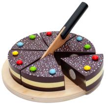 Kinderspielzeug Schoko-Kuchen – lecker – als nützliches Spielküchenzubehör oder für den Kaufladen als Kaufladenzubehör