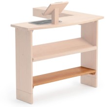 Regalbrett aus Buchenholz als Ergänzung für den Kaufladen oder Spielständer.