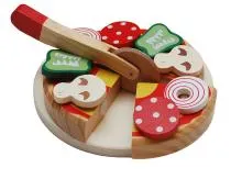 # Estia 640028 Pizza zum schneiden/Messer Kaufladen Kinderküche Holz NEU 