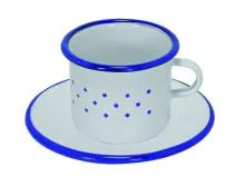 Kinder-Email-Tassen-Set - Kaffeetafel decken mit Tassen und Untertassen – passt in jede Kinderküche