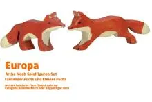 Fuchs und kleiner Fuchs | Europa 2 Tier-Paket | Arche Spielfiguren | Holztiger