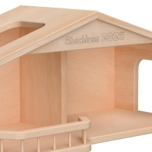 Personalisierbarer Holz-Giebel für Peitz Puppenhäuser mit Lasergravur