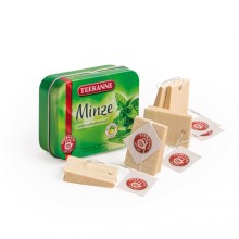 Minze Tee in Metalldose mit 4 Holz-Teebeuteln für die Teeservice in Kinderküche