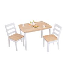 attraktive Kinder-Sitzgruppe - Holztisch Holzstühle Kindersitzgruppe – für Kindergarten – pädagogisch wertvolles Holzspielzeug – ökologisch und gesundes Kinder-Spielzeug - natürlich und nachhaltig