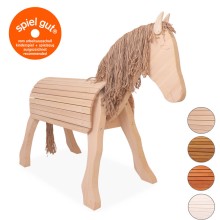 Holzpferd groß für den garten