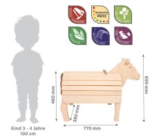 Garten Holzpferd kaufen 🐴 Holzpferd groß bis klein von Peitz
