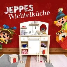 Jeppes Wichtel-Küche | Wichteltür | Feentür | Elfentür | 4-seitig bespielbare Kinderküche Cinderella | mit Wichtel-Haus