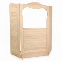 Kasperletheater aus Holz klappbar für Kinder Modell Finn natur