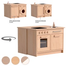 Kinder Küchenblock Set ohne Podest - Massivholz