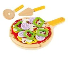 Kinder-Spielzeug-Pizza-Set – für die Mahlzeit zwischendurch oder als leckeres Mittagessen – Spielzeug-Pizza für das Kochen in der Kinder-Spielküche - nützliches Spielküchenzubehör
