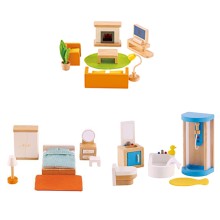 Puppenmöbel Wohnen Set - 3-teilig