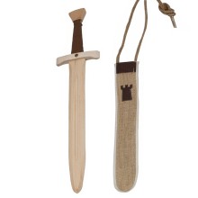 Ritterschwert aus Holz mit Schwertscheide