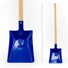 Blaue Kinder-Schaufel mit Holzstiel Robuste Metallschaufel für Kinder mit blauem Blatt Kinderschaufel für Sandkasten und Garten