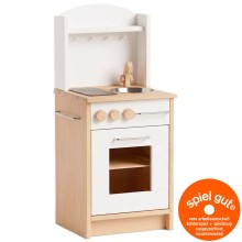 Kita Kinderküche Däumelinchen weiß aus Buche Vollholz mit Spiel gut Siegel