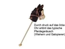 Schwarzes Steckenpferd / Rappe Pluesch Slh 2110 Kinderspielzeug von Holzspielzeug-Peitz