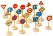 Kinder Verkehrszeichen ökologisches Holz-Spielzeug – Bio-Holzspielzeug – Naturholz-Spielzeug