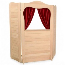 Handpuppentheater - Kasperle Vorhang rot optional bestellbar